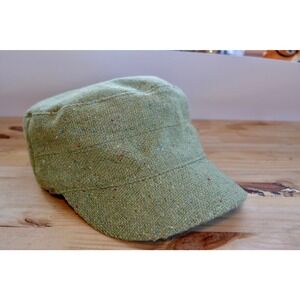 Vintage Speckled Green Trilby Hat - Retro 1990s Fashion Accessory